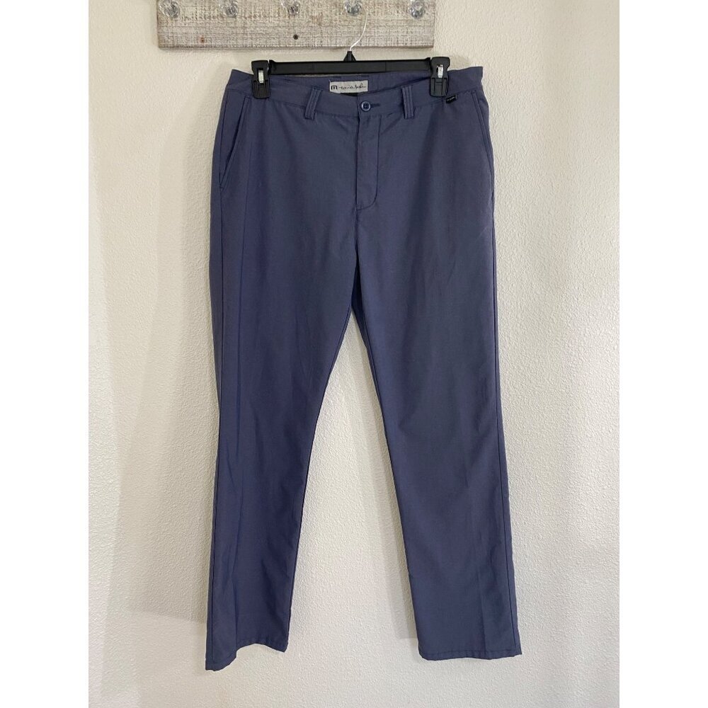Travis Mathew Pants Mens 36x33 Navy Right On Time Golf Performance Stretch Chino